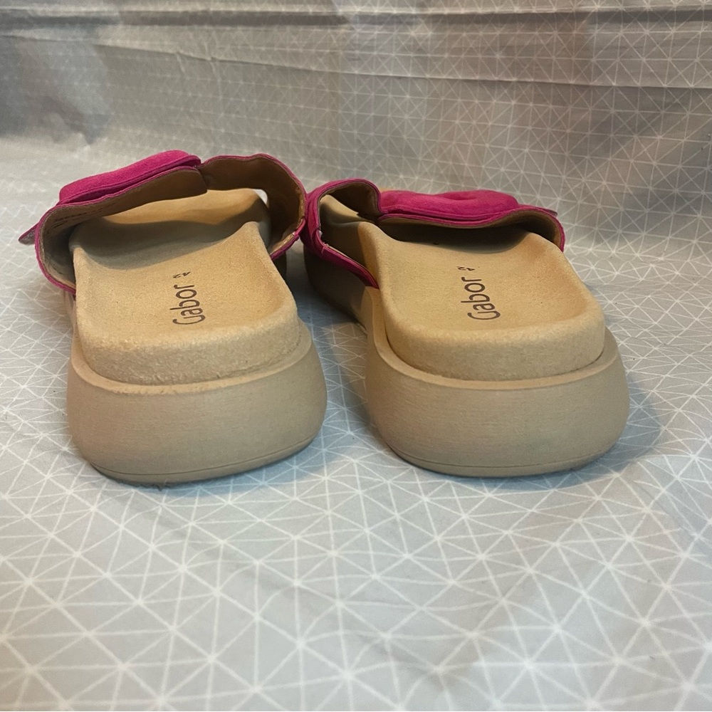 Gabor Adios Slide Sandals in Pink Suede 42 - Picture 4 of 7